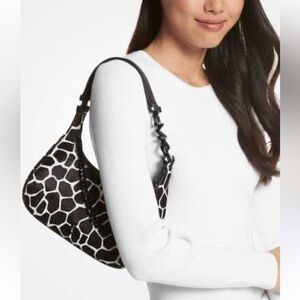 MICHAEL KORS Piper Small Animal Print Calf Hair Shoulder Bag Purse BRAND NEW
